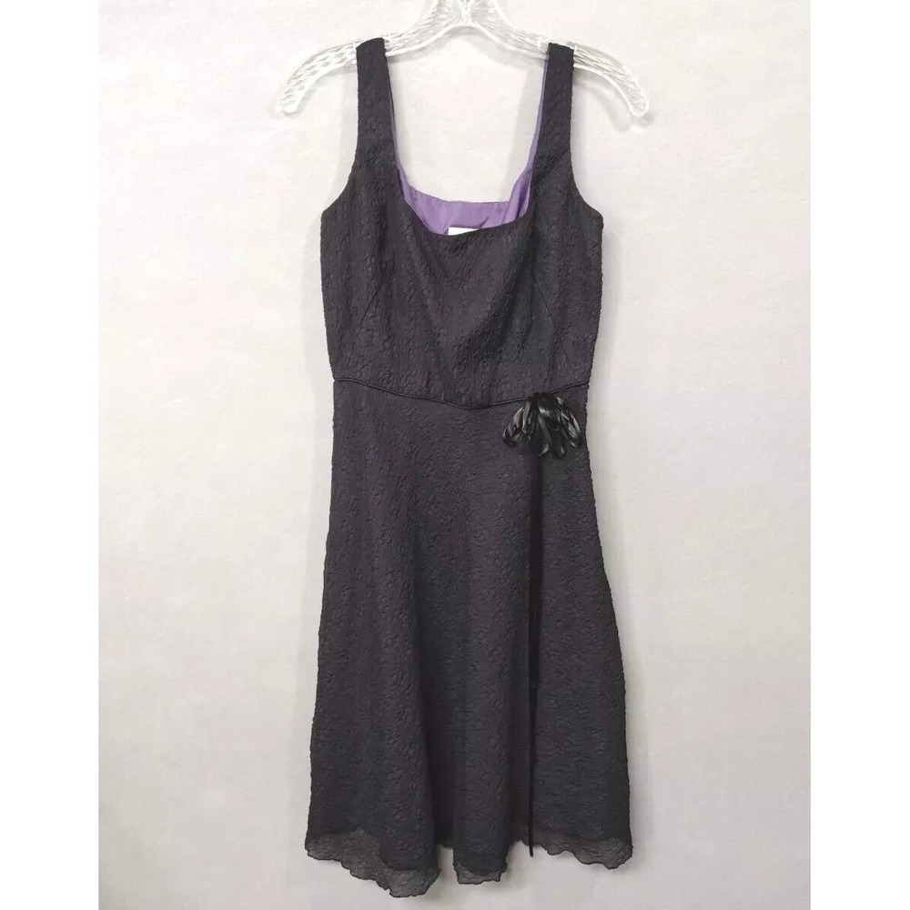 London Times Women's 4 Sleeveless Tea Cocktail Dress Purple Black Whimsygoth